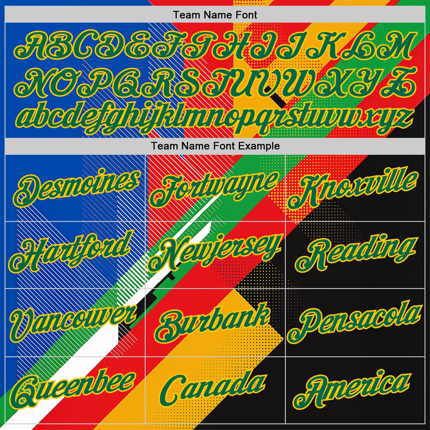 Custom Red Kelly Green Yellow Blue-Black 3D Pattern Design Africa Geometric Shape Sportswear Performance T-Shirt