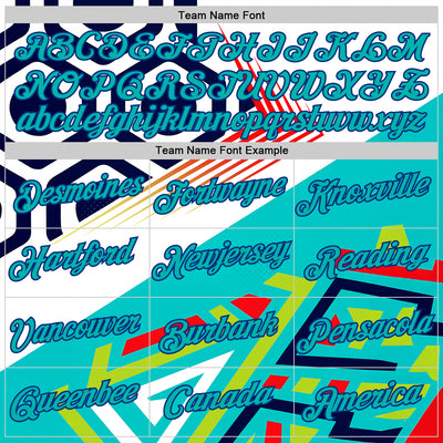 Custom White Auqa Red Green-Royal 3D Pattern Design Geometric Shape Sportswear Performance T-Shirt