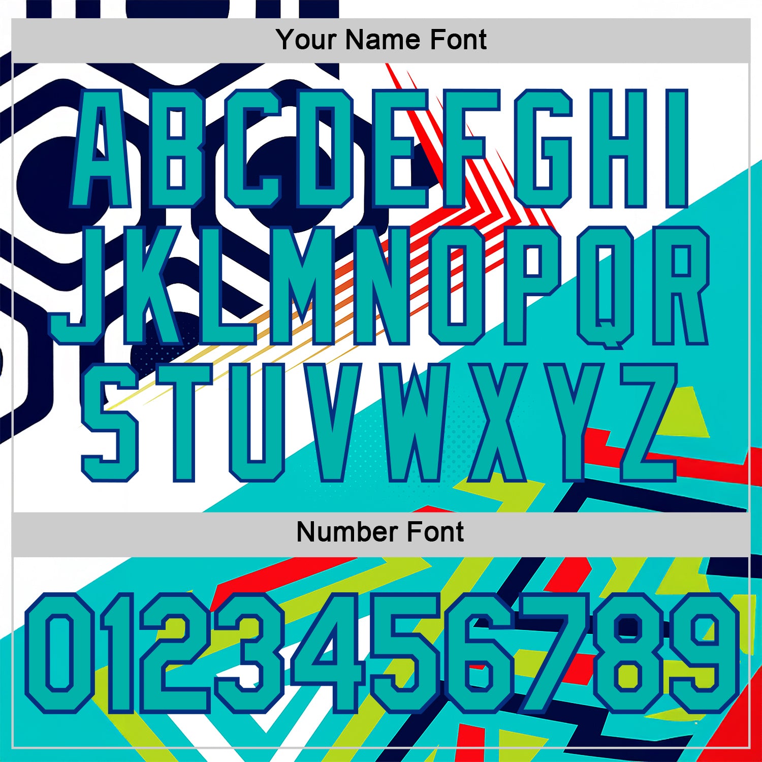 Custom White Auqa Red Green-Royal 3D Pattern Design Geometric Shape Sportswear Performance T-Shirt