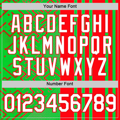 Custom Green White-Fire Red 3D Pattern Design Mexico Africa Sportswear Performance T-Shirt