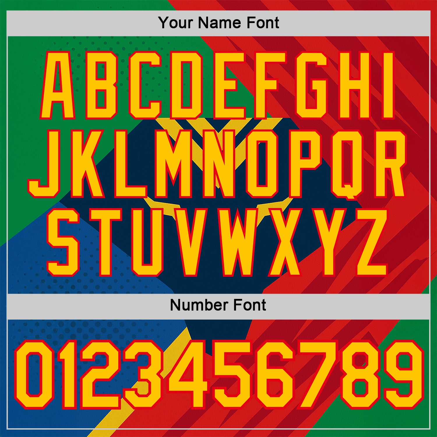 Custom Green Yellow Blue-Fire Red 3D Pattern Design Mexico Brazil Sportswear Performance T-Shirt