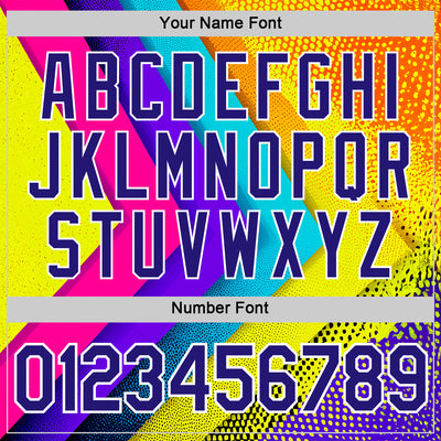 Custom Blue Dark Purple Yellow-Pink 3D Pattern Design Chromatic Geometric Shape Sportswear Performance T-Shirt