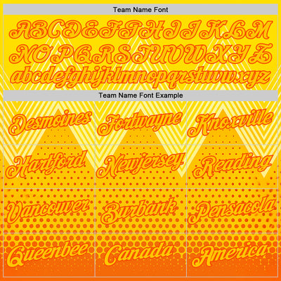 Custom Yellow Orange 3D Pattern Design Spain Sportswear Performance T-Shirt