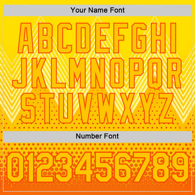 Custom Yellow Orange 3D Pattern Design Spain Sportswear Performance T-Shirt