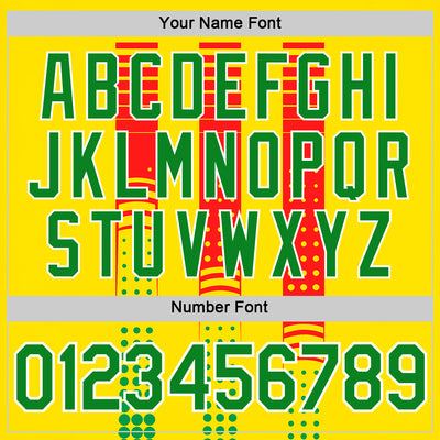 Custom Yellow Grass Green Red-White 3D Pattern Design Mexico Africa Sportswear Performance T-Shirt