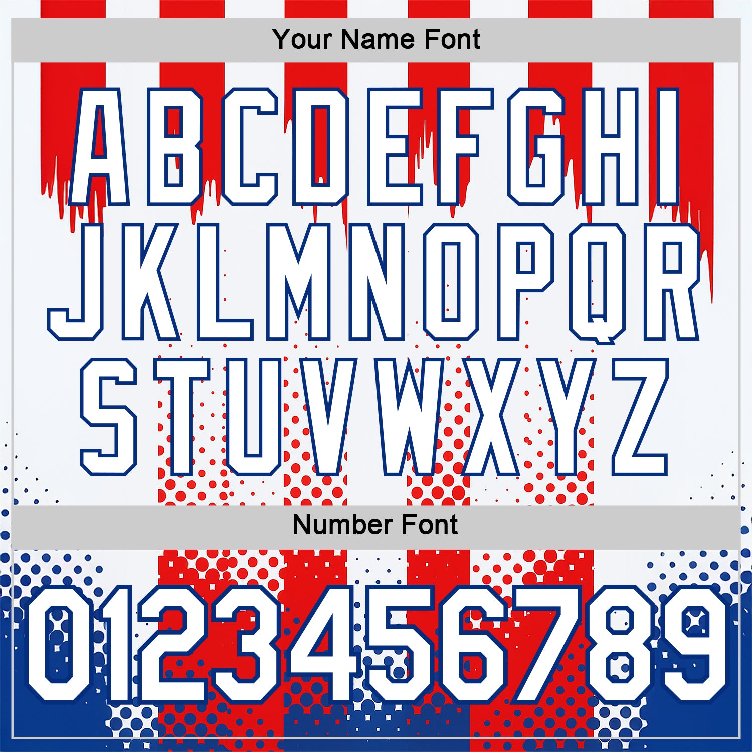 Custom White Red-Royal 3D Pattern Design USA Inspired America Sportswear Performance T-Shirt