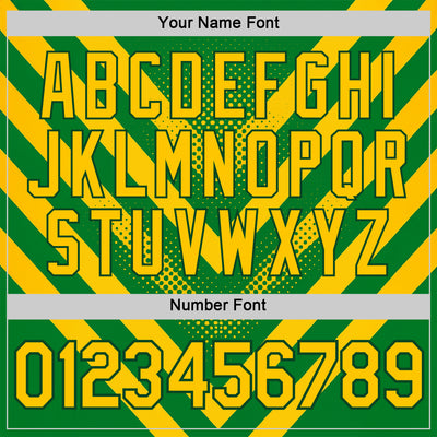 Custom Green Yellow 3D Pattern Design Brazil Africa Sportswear Performance T-Shirt