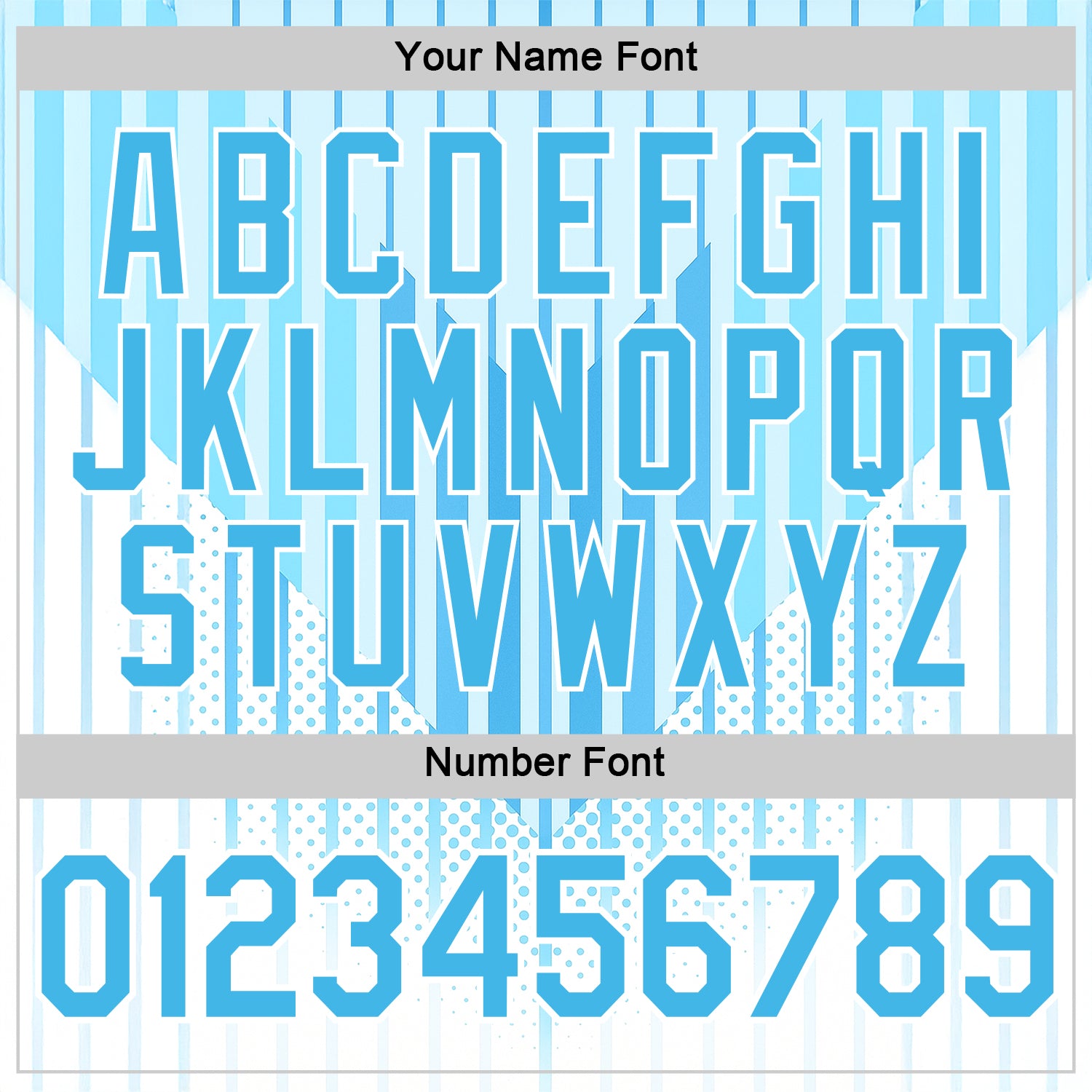 Custom Blue Sky Blue-White 3D Pattern Design Argentina Stripe Sportswear Performance T-Shirt