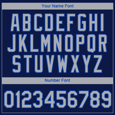 Custom Navy Gray-Thunder Blue 3D Dallas City Edition Fade Fashion Performance T-Shirt