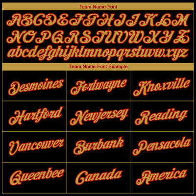 Custom Black Old Gold-Red 3D San Francisco City Edition Fade Fashion Performance T-Shirt