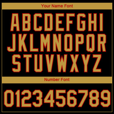 Custom Black Old Gold-Red 3D San Francisco City Edition Fade Fashion Performance T-Shirt