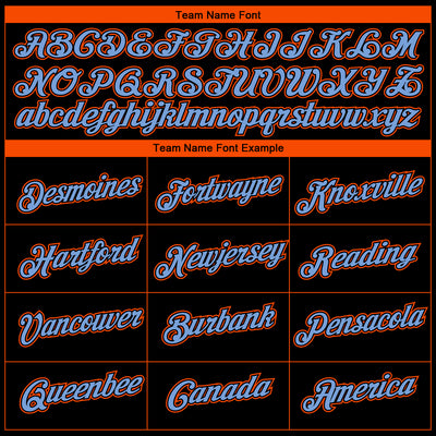 Custom Black Powder Blue-Orange 3D Miami City Edition Fade Fashion Performance T-Shirt