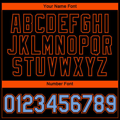 Custom Black Powder Blue-Orange 3D Miami City Edition Fade Fashion Performance T-Shirt