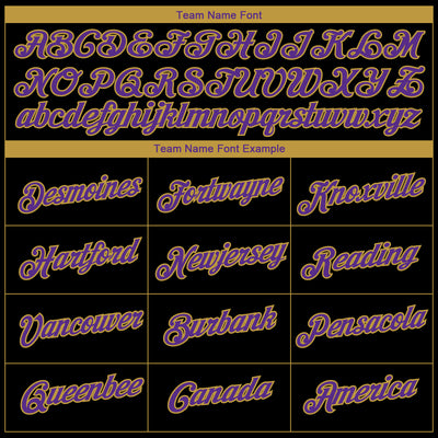 Custom Black Purple-Old Gold 3D Baltimore City Edition Fade Fashion Performance T-Shirt