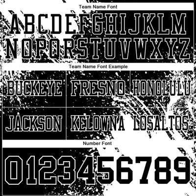Custom Black White 3D Pattern Abstract Brush Stroke Authentic Football Jersey