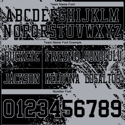 Custom Black Gray 3D Pattern Abstract Brush Stroke Authentic Football Jersey
