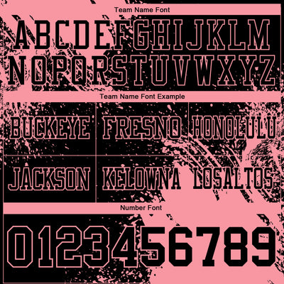Custom Black Medium Pink 3D Pattern Abstract Brush Stroke Authentic Football Jersey