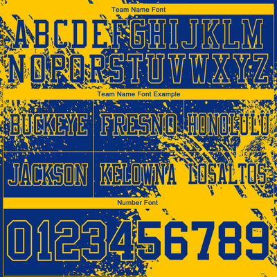 Custom Royal Yellow 3D Pattern Abstract Brush Stroke Authentic Football Jersey