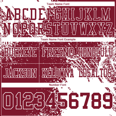 Custom Crimson White 3D Pattern Abstract Brush Stroke Authentic Football Jersey