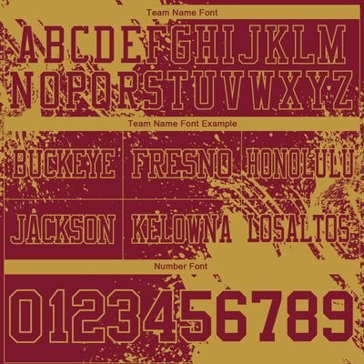 Custom Crimson Old Gold 3D Pattern Abstract Brush Stroke Authentic Football Jersey