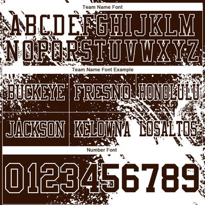 Custom Brown White 3D Pattern Abstract Brush Stroke Authentic Football Jersey