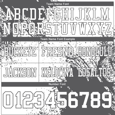 Custom White Steel Gray 3D Pattern Abstract Brush Stroke Authentic Football Jersey