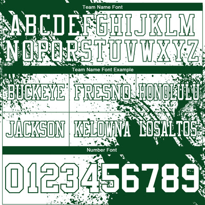 Custom White Green 3D Pattern Abstract Brush Stroke Authentic Football Jersey