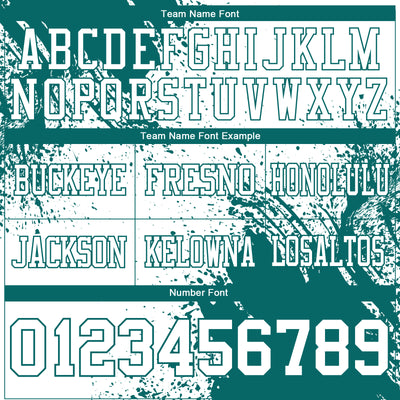Custom White Teal 3D Pattern Abstract Brush Stroke Authentic Football Jersey