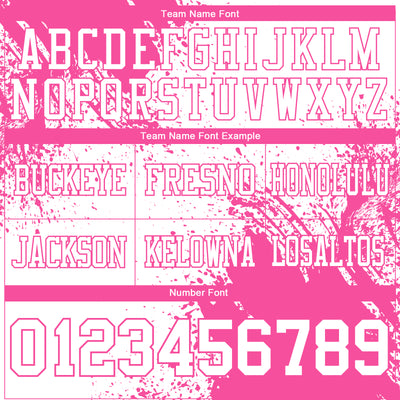 Custom White Pink 3D Pattern Abstract Brush Stroke Authentic Football Jersey