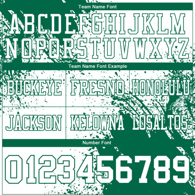 Custom White Kelly Green 3D Pattern Abstract Brush Stroke Authentic Football Jersey