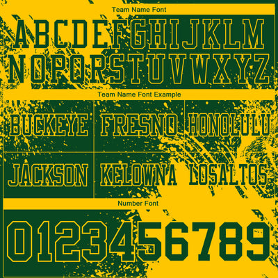 Custom Green Yellow 3D Pattern Abstract Brush Stroke Authentic Football Jersey