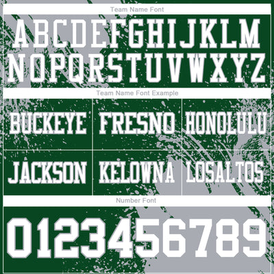 Custom Green White-Gray 3D Pattern Abstract Brush Stroke Authentic Football Jersey