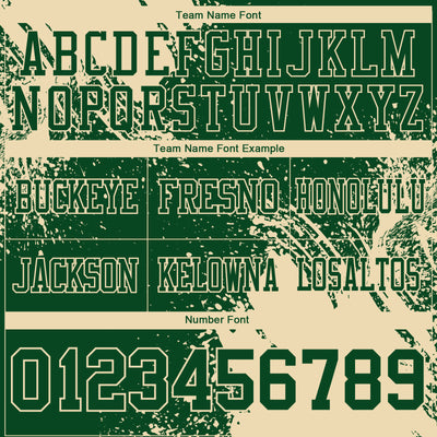 Custom Green Cream 3D Pattern Abstract Brush Stroke Authentic Football Jersey
