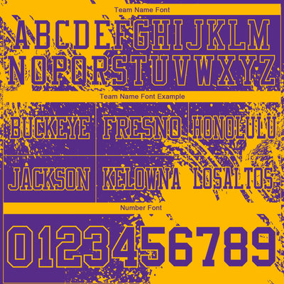 Custom Purple Gold 3D Pattern Abstract Brush Stroke Authentic Football Jersey