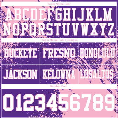 Custom Purple White-Light Pink 3D Pattern Abstract Brush Stroke Authentic Football Jersey