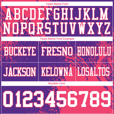 Custom Purple White-Neon Pink 3D Pattern Abstract Brush Stroke Authentic Football Jersey