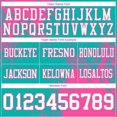 Custom Aqua White-Pink 3D Pattern Abstract Brush Stroke Authentic Football Jersey