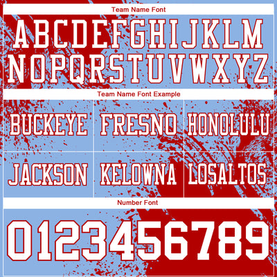 Custom Light Blue White-Red 3D Pattern Abstract Brush Stroke Authentic Football Jersey