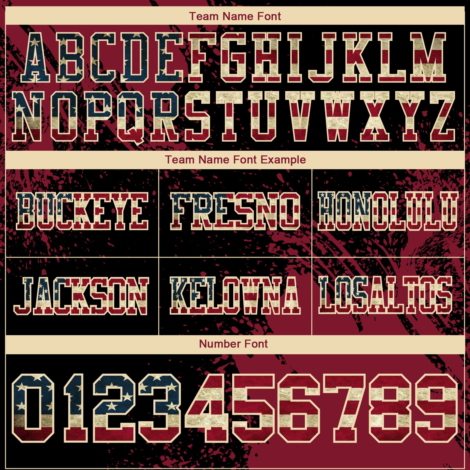 Custom Black Vintage USA Flag Crimson-Cream 3D Pattern Abstract Brush Stroke Authentic Football Jersey