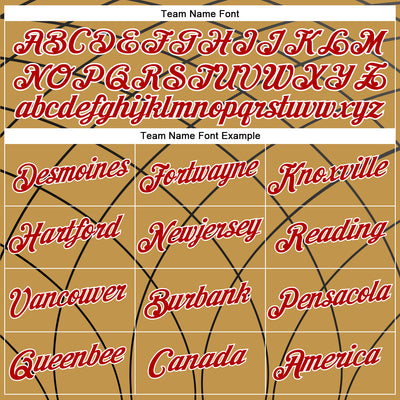 Custom Stitched Old Gold Red Black-White 3D Pattern Design Line Geometric Shape Sports Pullover Sweatshirt Hoodie