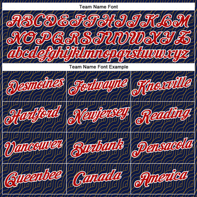 Custom Stitched Navy Red Gold-White 3D Pattern Design Wave Geometric Shape Sports Pullover Sweatshirt Hoodie