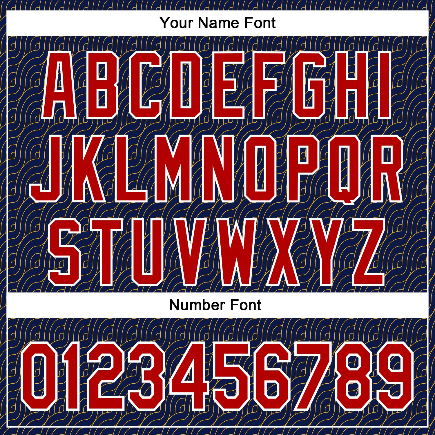 Custom Stitched Navy Red Gold-White 3D Pattern Design Wave Geometric Shape Sports Pullover Sweatshirt Hoodie