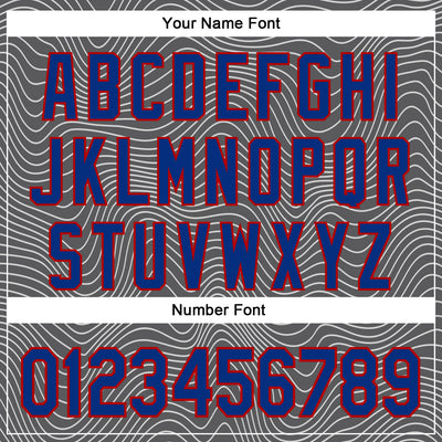 Custom Stitched Navy Royal Red-White 3D Pattern Design Wave Distorted Line Sports Pullover Sweatshirt Hoodie