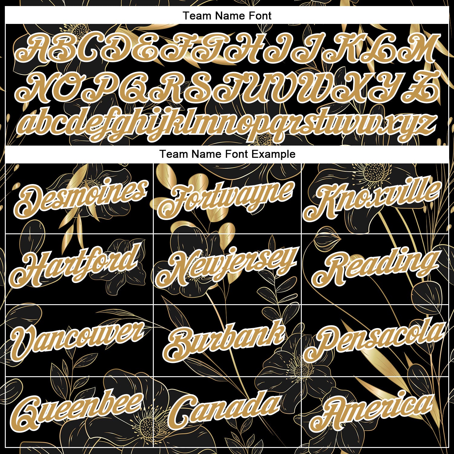 Custom Stitched Black Old Gold-White 3D Pattern Design Golden Subtle Floral Sports Pullover Sweatshirt Hoodie