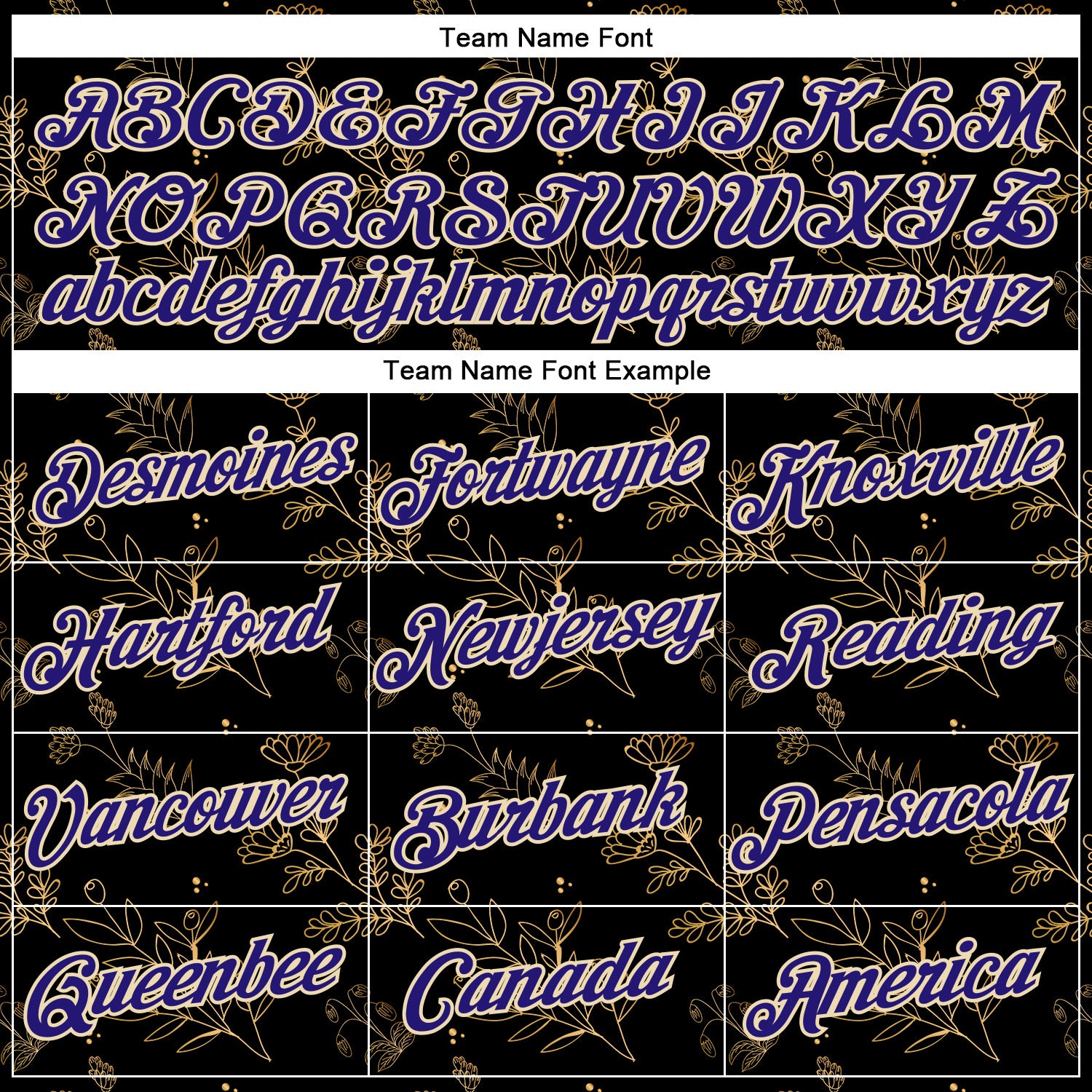 Custom Stitched Black Dark Purple-Cream 3D Pattern Design Golden Subtle Floral Sports Pullover Sweatshirt Hoodie