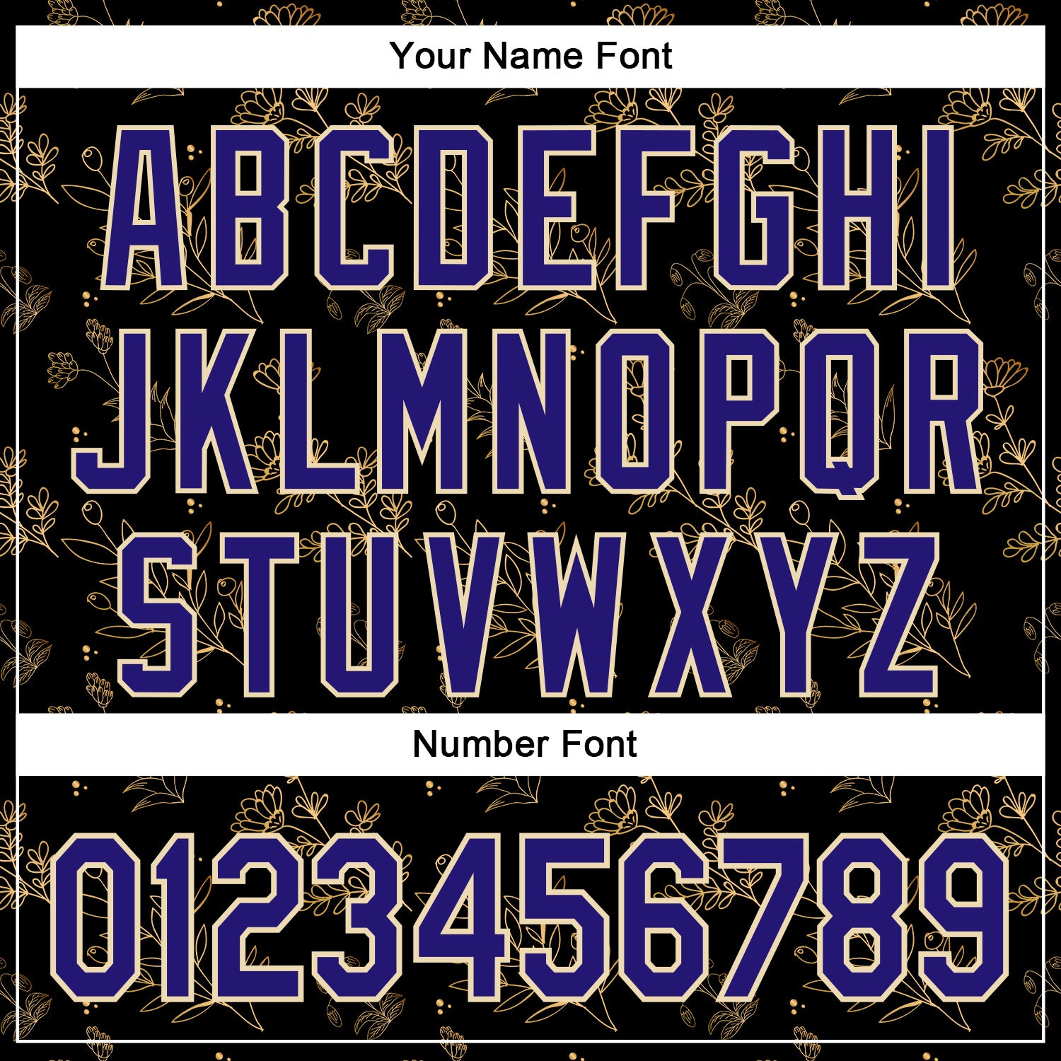 Custom Stitched Black Dark Purple-Cream 3D Pattern Design Golden Subtle Floral Sports Pullover Sweatshirt Hoodie