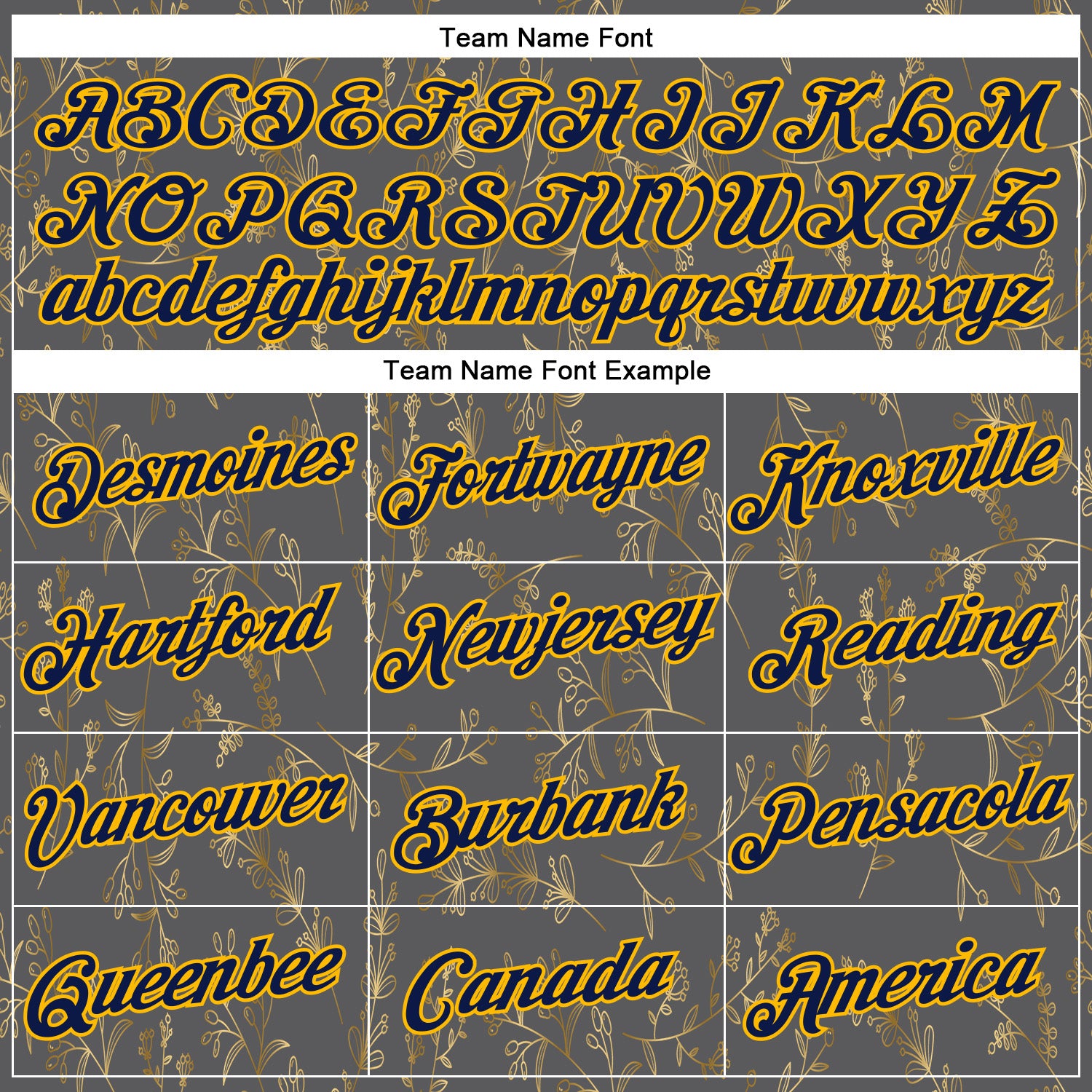 Custom Stitched Steel Gray Navy-Gold 3D Pattern Design Golden Subtle Floral Sports Pullover Sweatshirt Hoodie