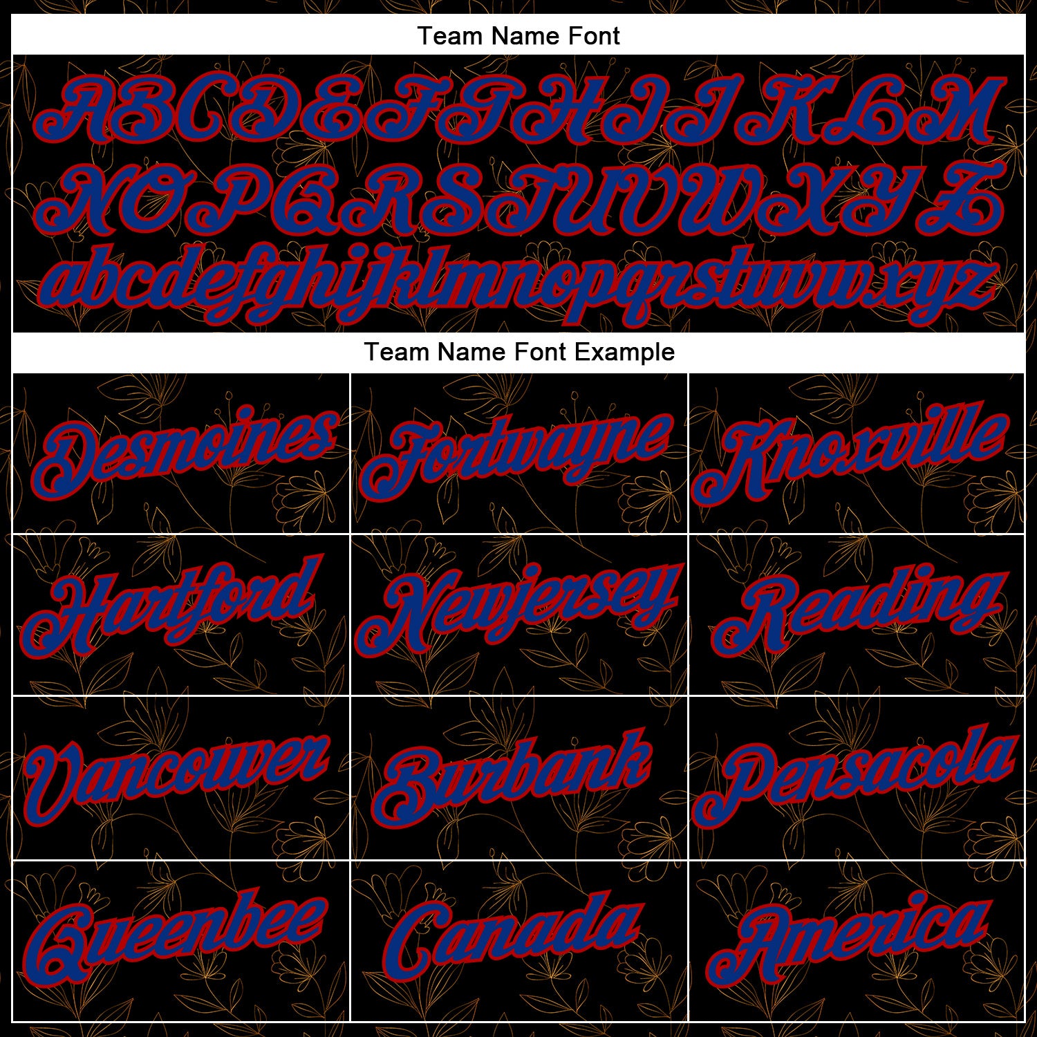 Custom Stitched Black Royal-Red 3D Pattern Design Golden Subtle Floral Sports Pullover Sweatshirt Hoodie