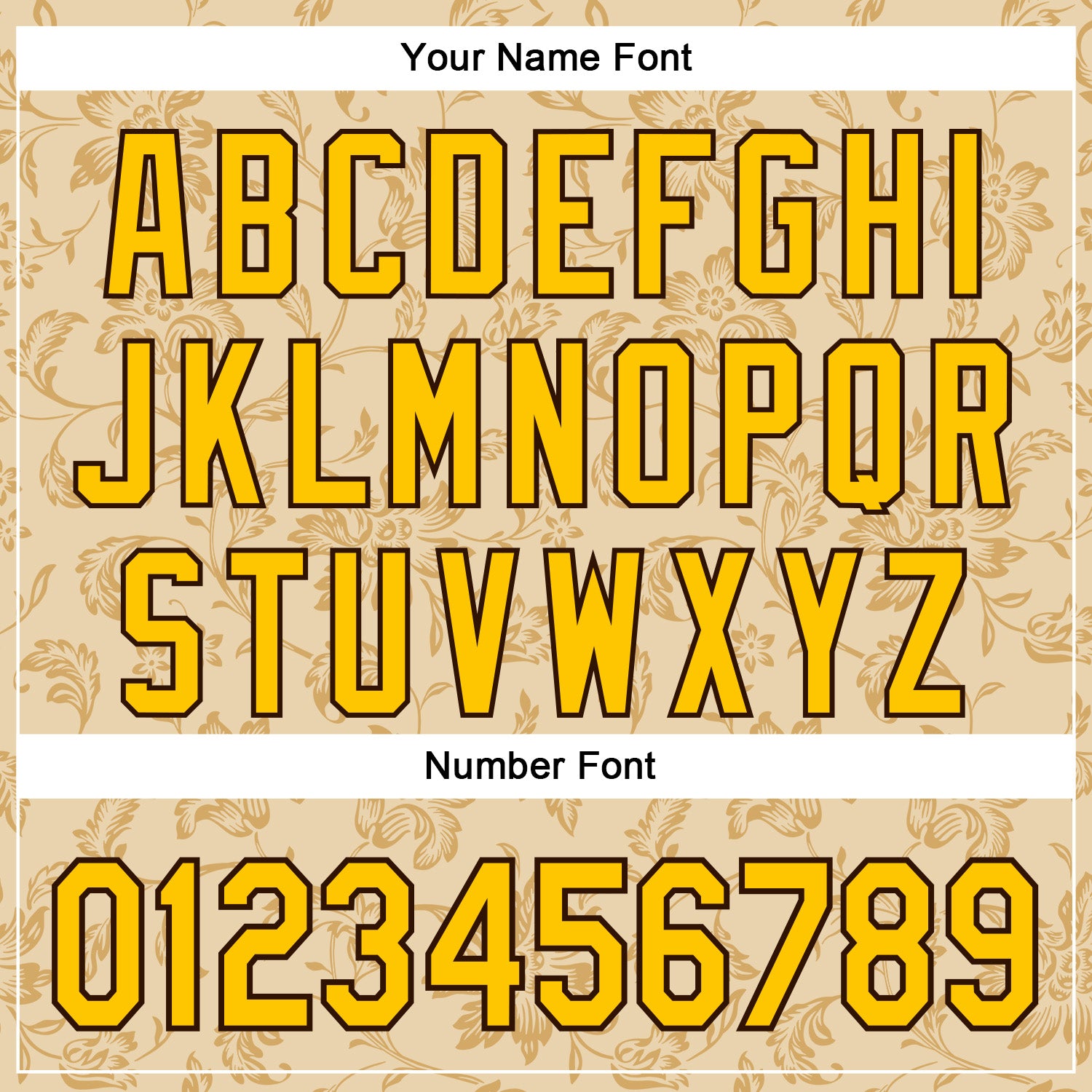 Custom Stitched City Cream Yellow-Brown 3D Pattern Design Golden Subtle Floral Sports Pullover Sweatshirt Hoodie