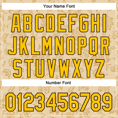 Custom Stitched City Cream Yellow-Brown 3D Pattern Design Golden Subtle Floral Sports Pullover Sweatshirt Hoodie